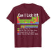 Can I Lick It Science Teacher Pun Periodic Table of Elements T-Shirt