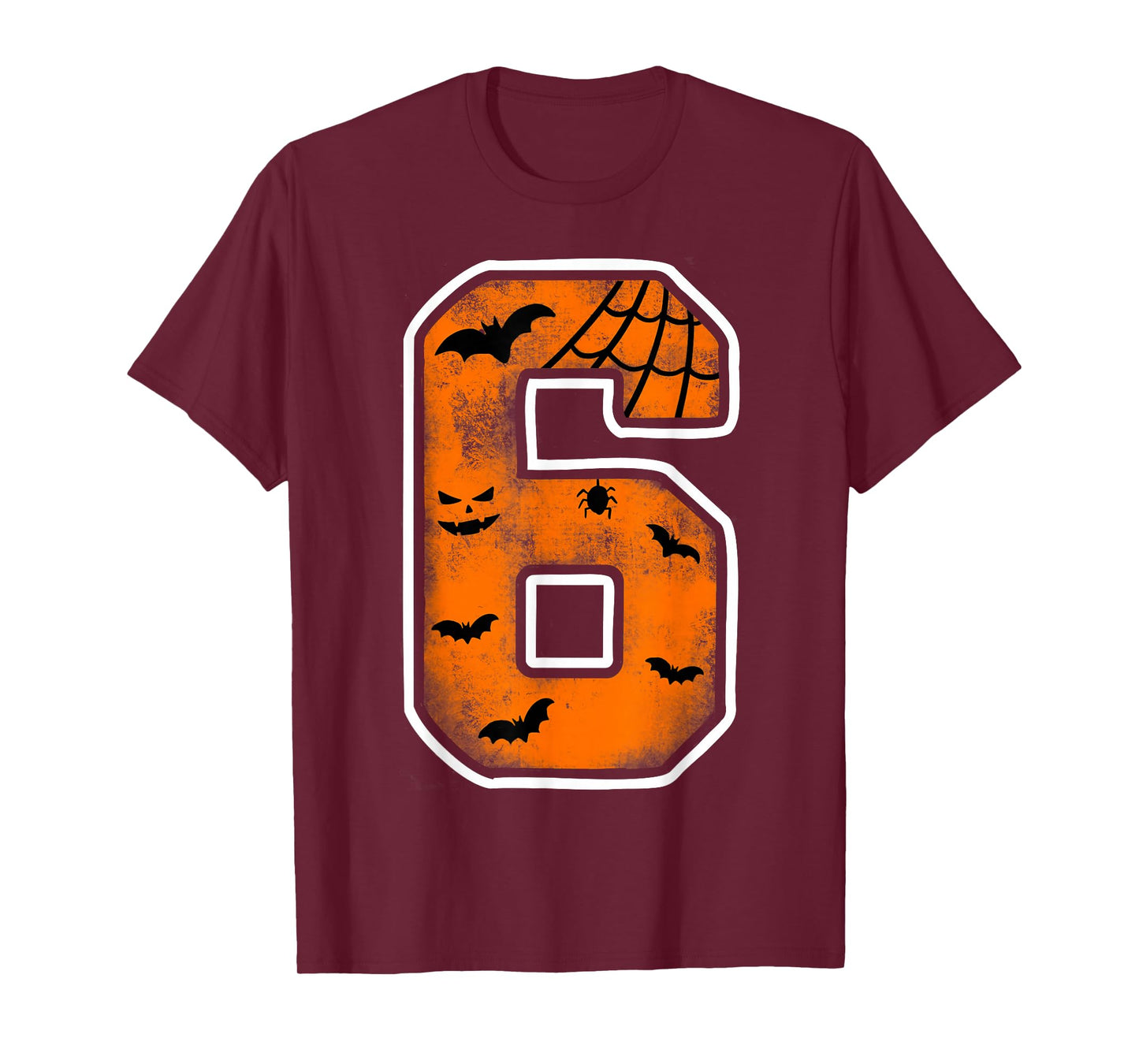 Number 6 6th Birthday Boy Six Halloween Happy Birthday T-Shirt