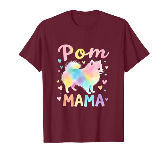 Pomeranian Mama Design Colorful Pomeranian Mom T-Shirt
