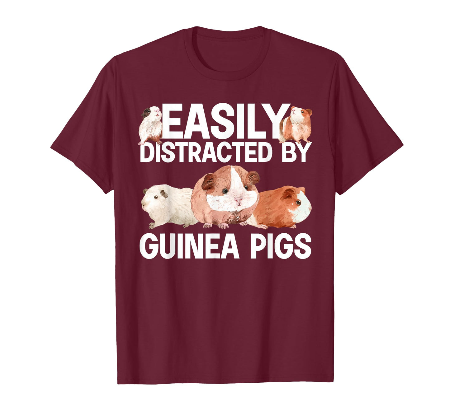 Cute Guinea Pig Art for Men Women Adult Guinea Pig Lover T-Shirt