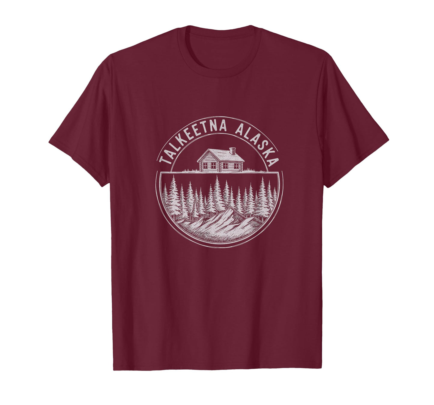 Vintage Talkeetna Alaska Sketch Art Design T-Shirt