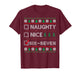 Naughty Nice 6-7 Funny Brainrot Meme Ugly Xmas Six Seven T-Shirt
