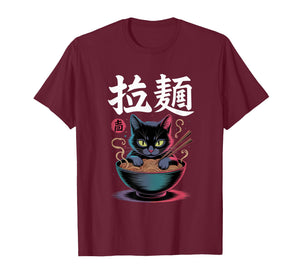 Vintage Ramen Cat Kawaii Japanese Food Noodle Anime Gifts T-Shirt