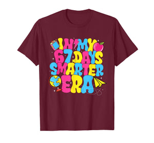 in My 67 Days Smarter Era Groovy 67th Day of School Teacher T-Shirt
