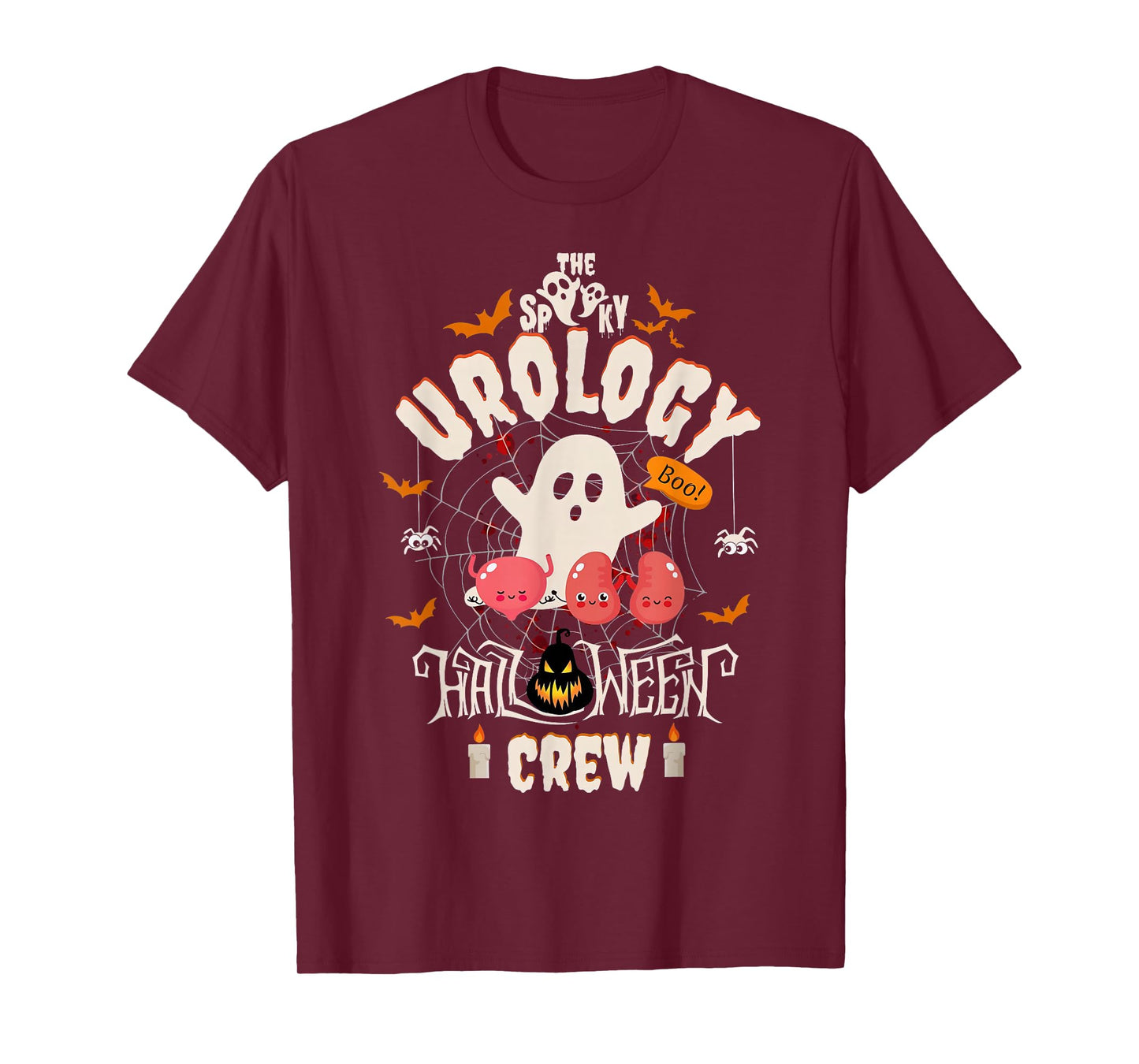 Spooky Urology Halloween Crew Cute Ghost Nurse Student T-Shirt