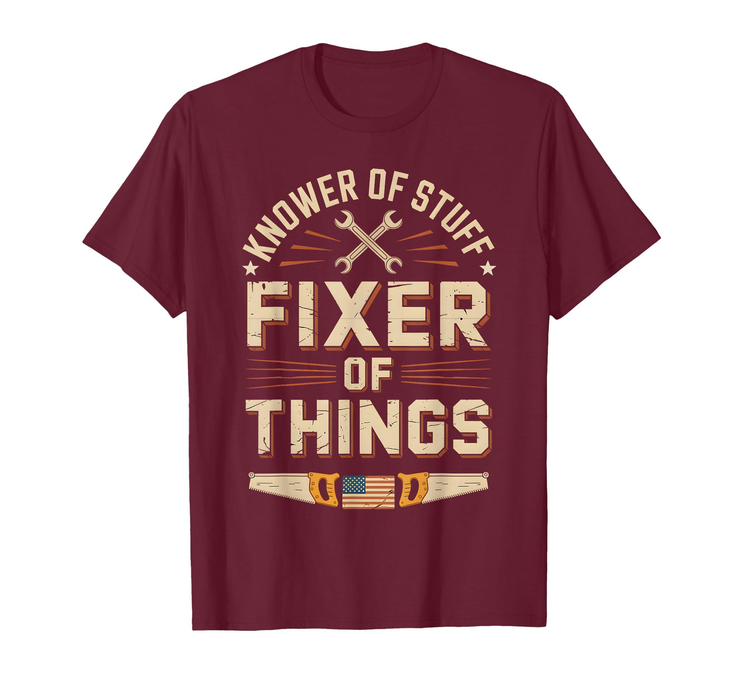 Vintage Knower of Stuff Fixer of Things Funny Dad T-Shirt