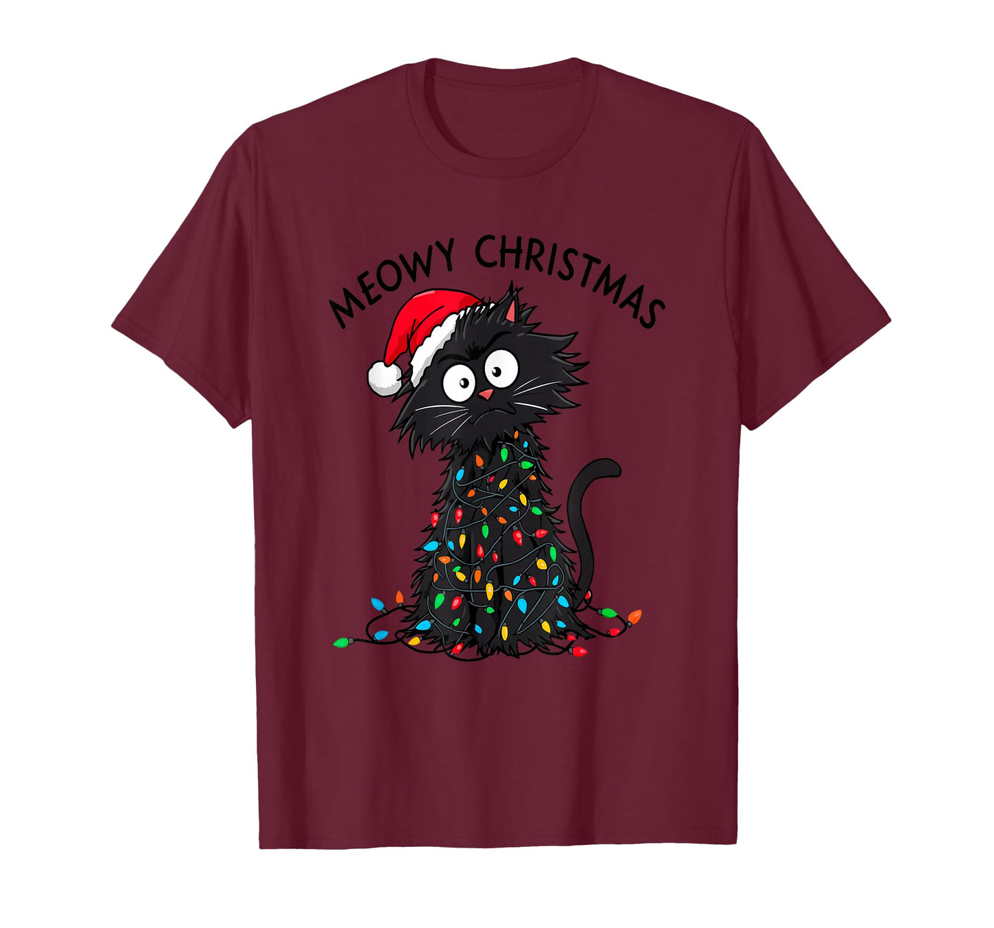 Meowy Christmas - Merry Fluffmas - Cats Christmas T-Shirt
