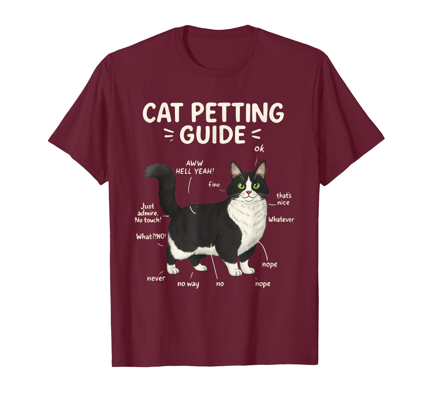 Munchkin Cat Petting Guide Funny Cat Lover T-Shirt