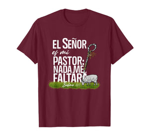 El Señor ES Mi Pastor Nada Me Faltara Faith Cross Christian T-Shirt