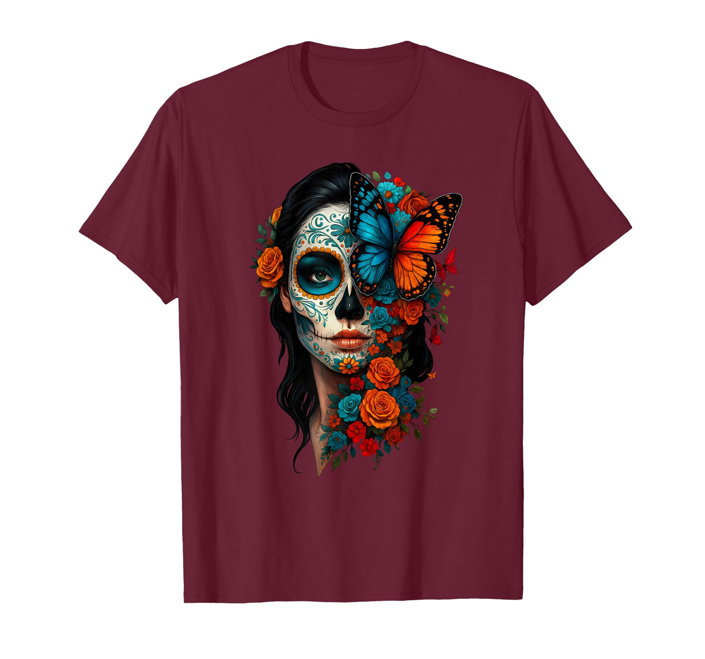Dia De Los Muertos Mexican Day of The Dead Sugar Skull Women T-Shirt