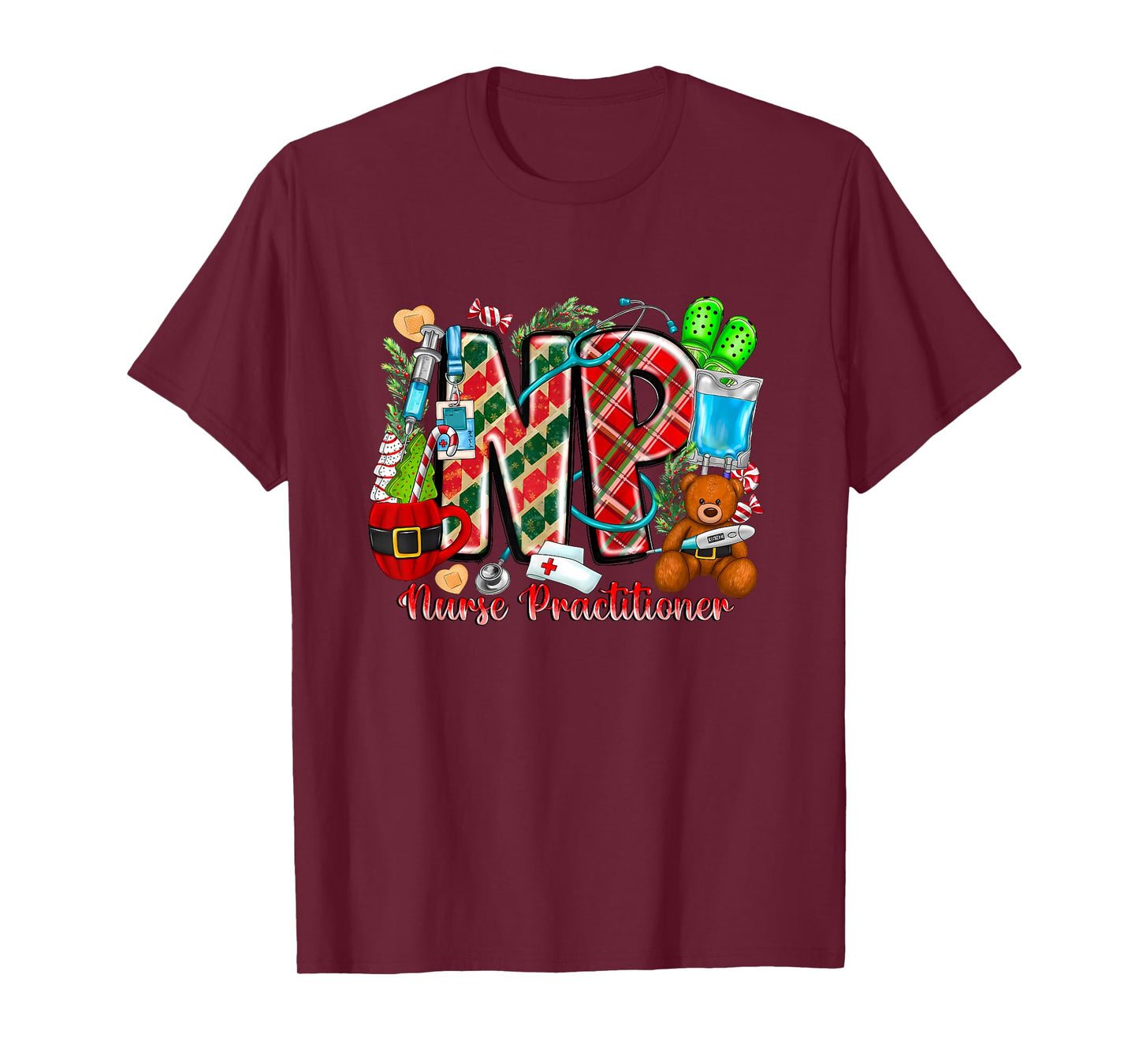 Funny Shirt Christmas Np Nurse Practitioner T-Shirt