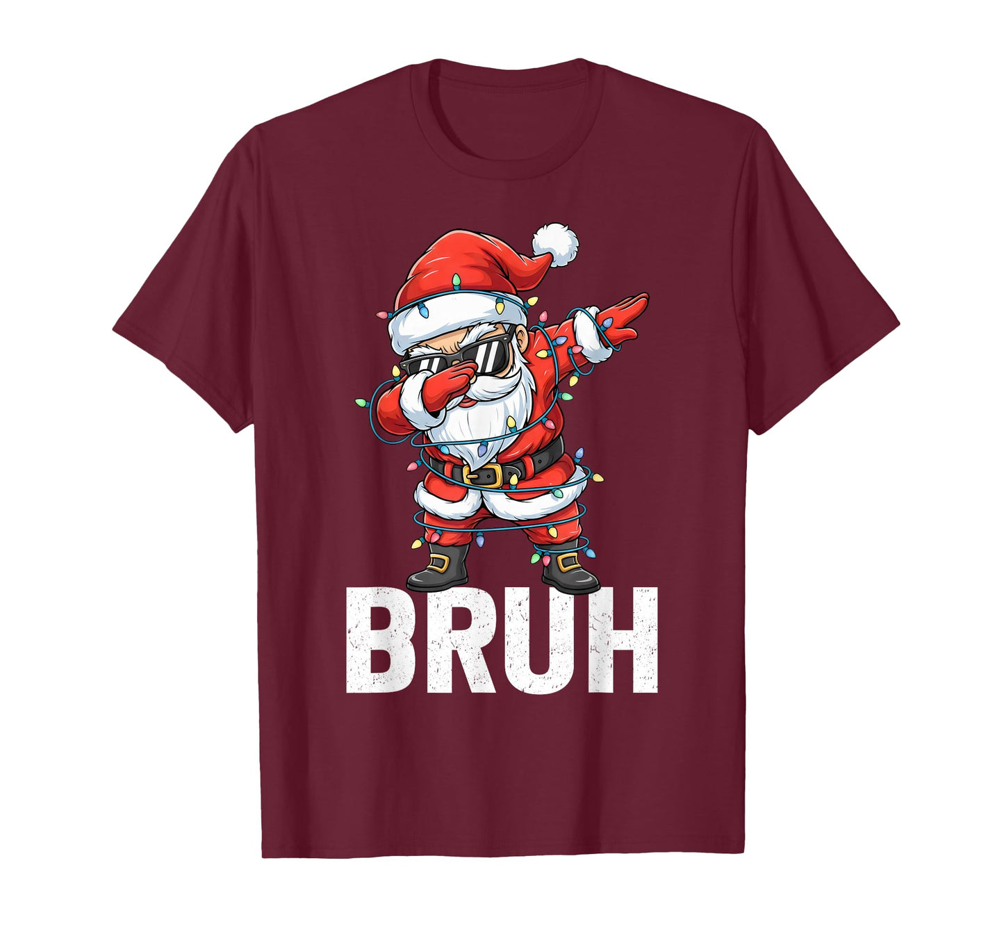 Dabbing Santa Bruh Christmas Santa Hat Xmas Dab Boys Kids T-Shirt