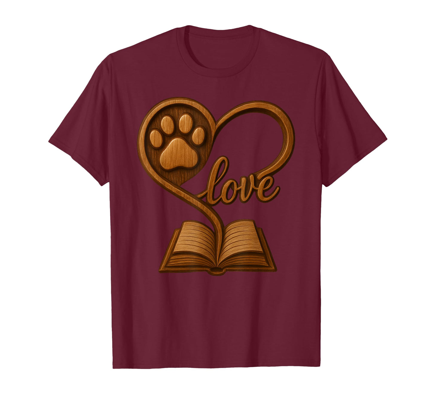 Girl Who Loves Dogs & Books Heart Dog Lover Reader Reeding T-Shirt