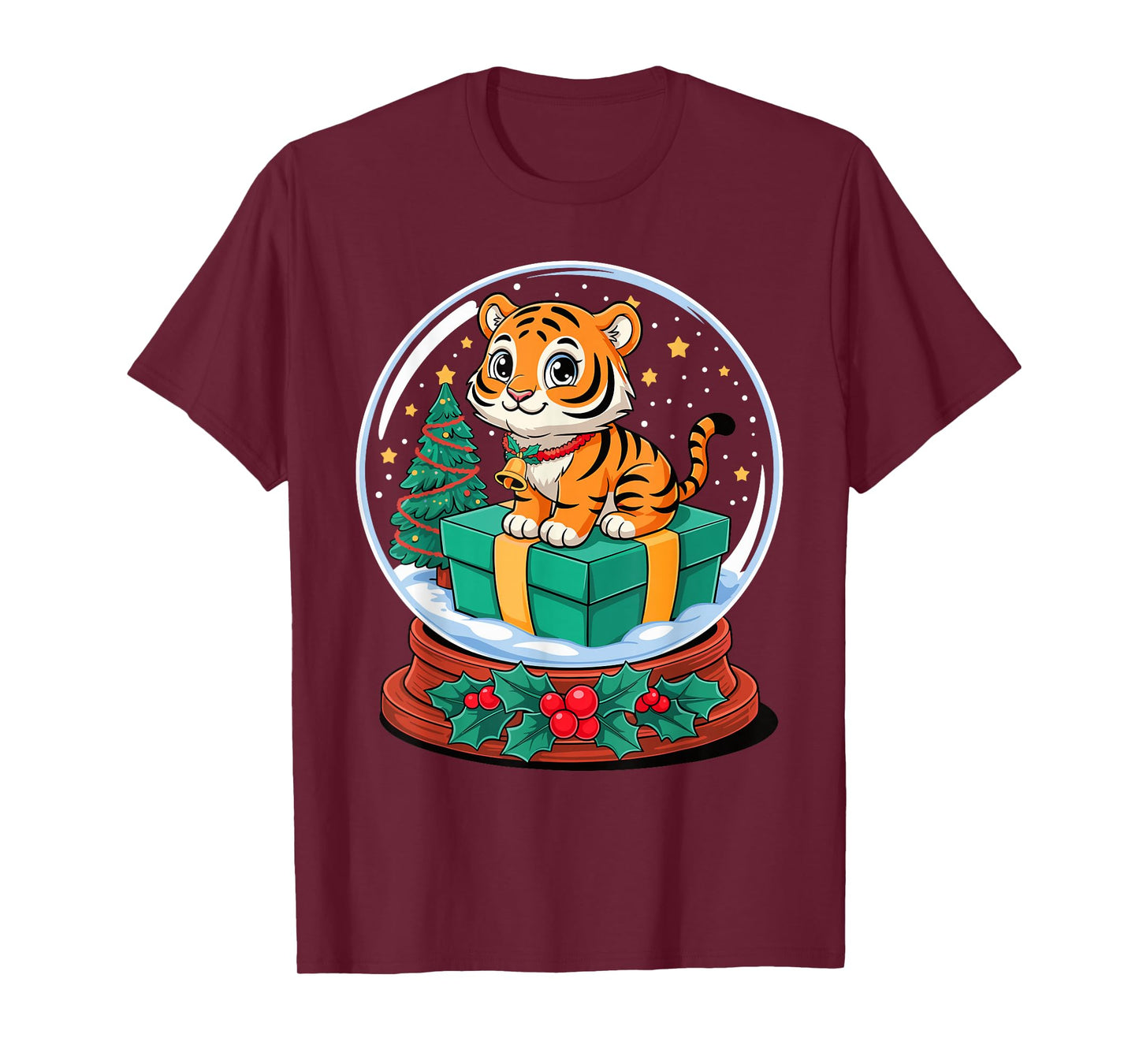 Christmas Snow Globe Tiger X-Mas Tigers T-Shirt