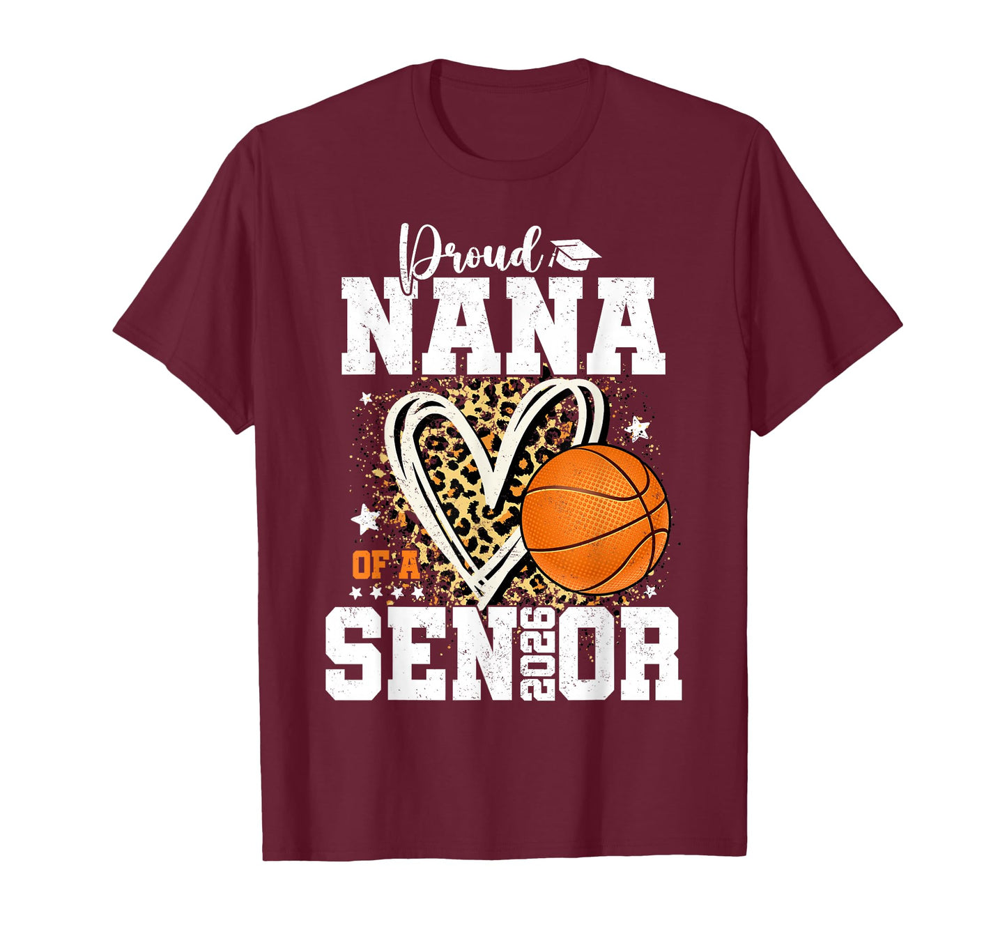Proud Nana of A 2026 Senior Graduate Basketball Leopard T-Shirt