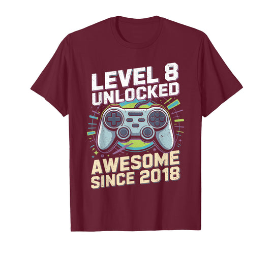 8 Year Old Bday Decorations Son Boy 8yr 2018 8th Birthday T-Shirt