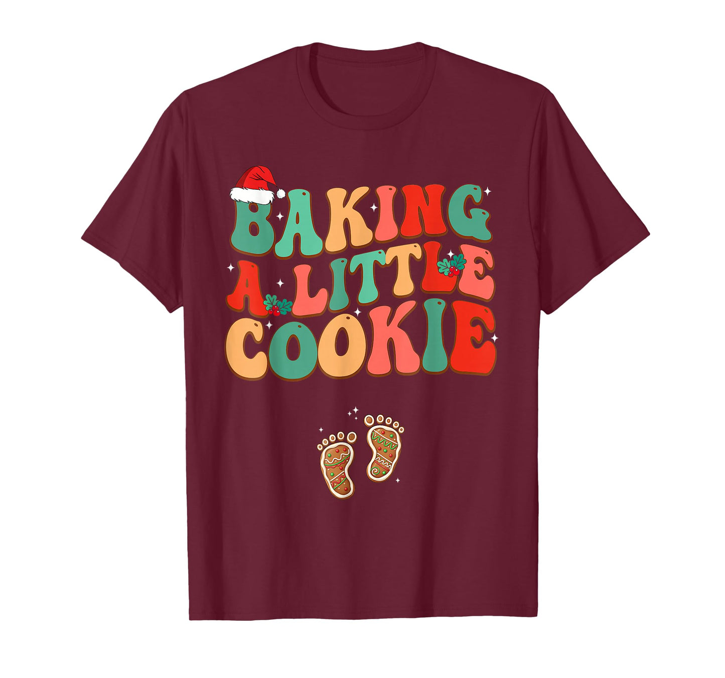 Baking A Little Cookie Cute Christmas Pregnancy Announcement T-Shirt
