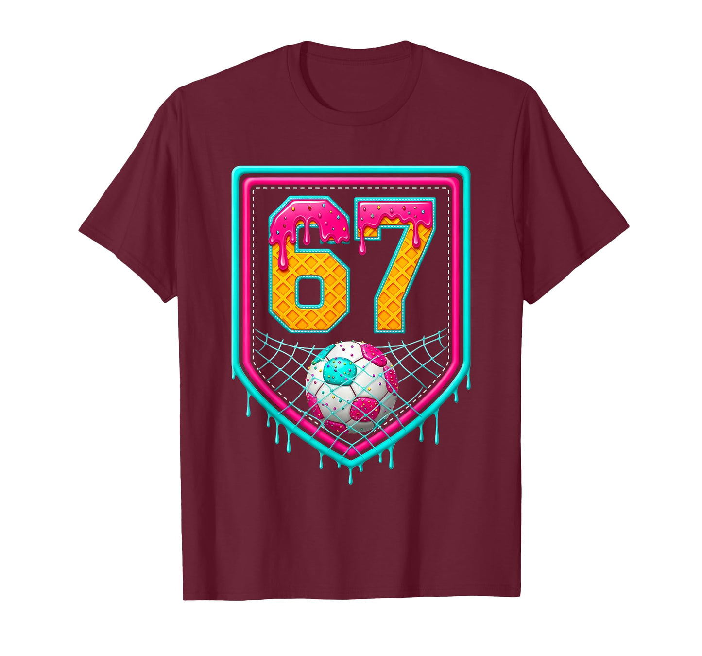 Soccer Drip Number 67 Soccer Player T-Shirt