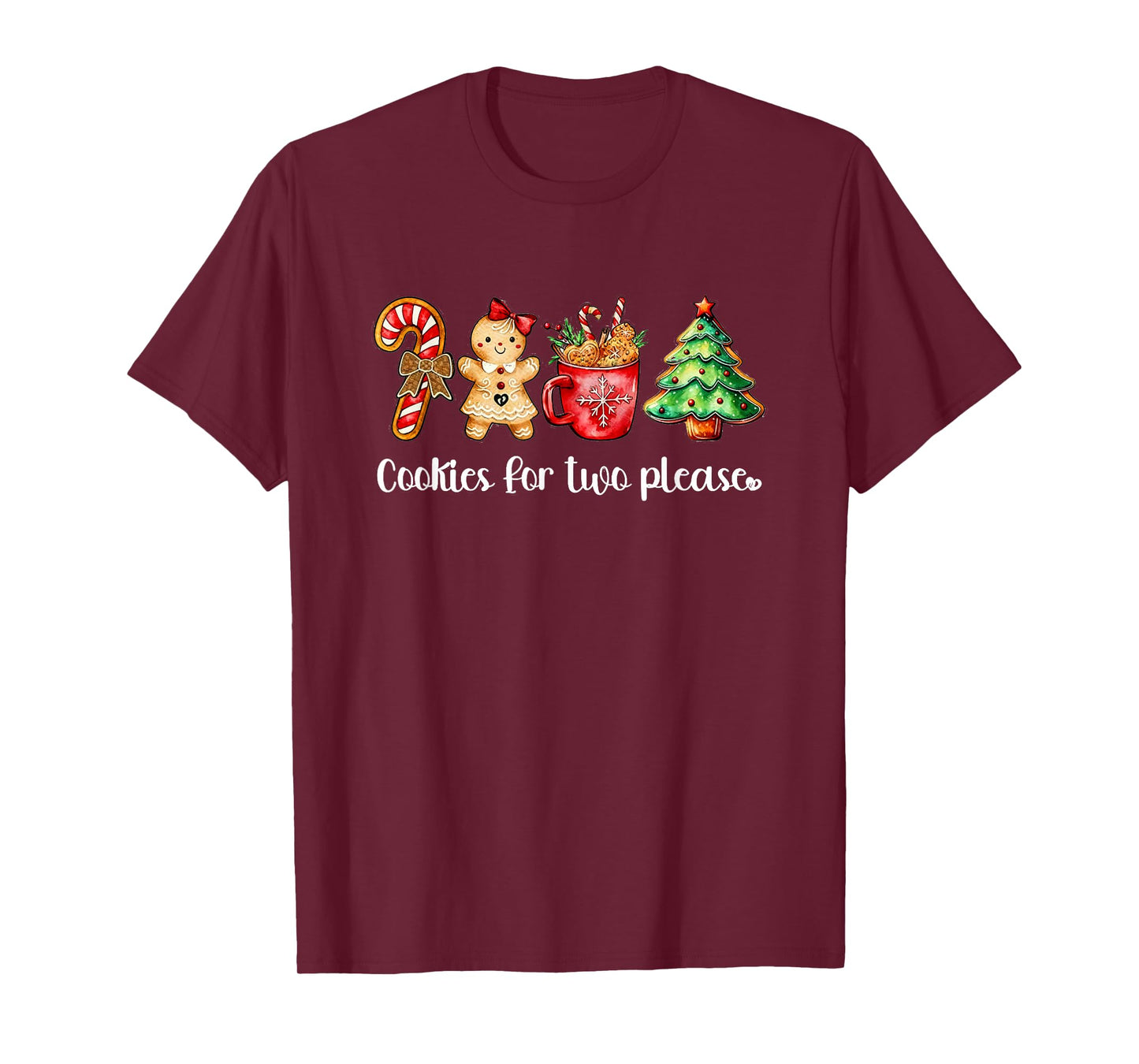 Cookies for Two Please,Christmas Pregnancy Announcement Pre T-Shirt