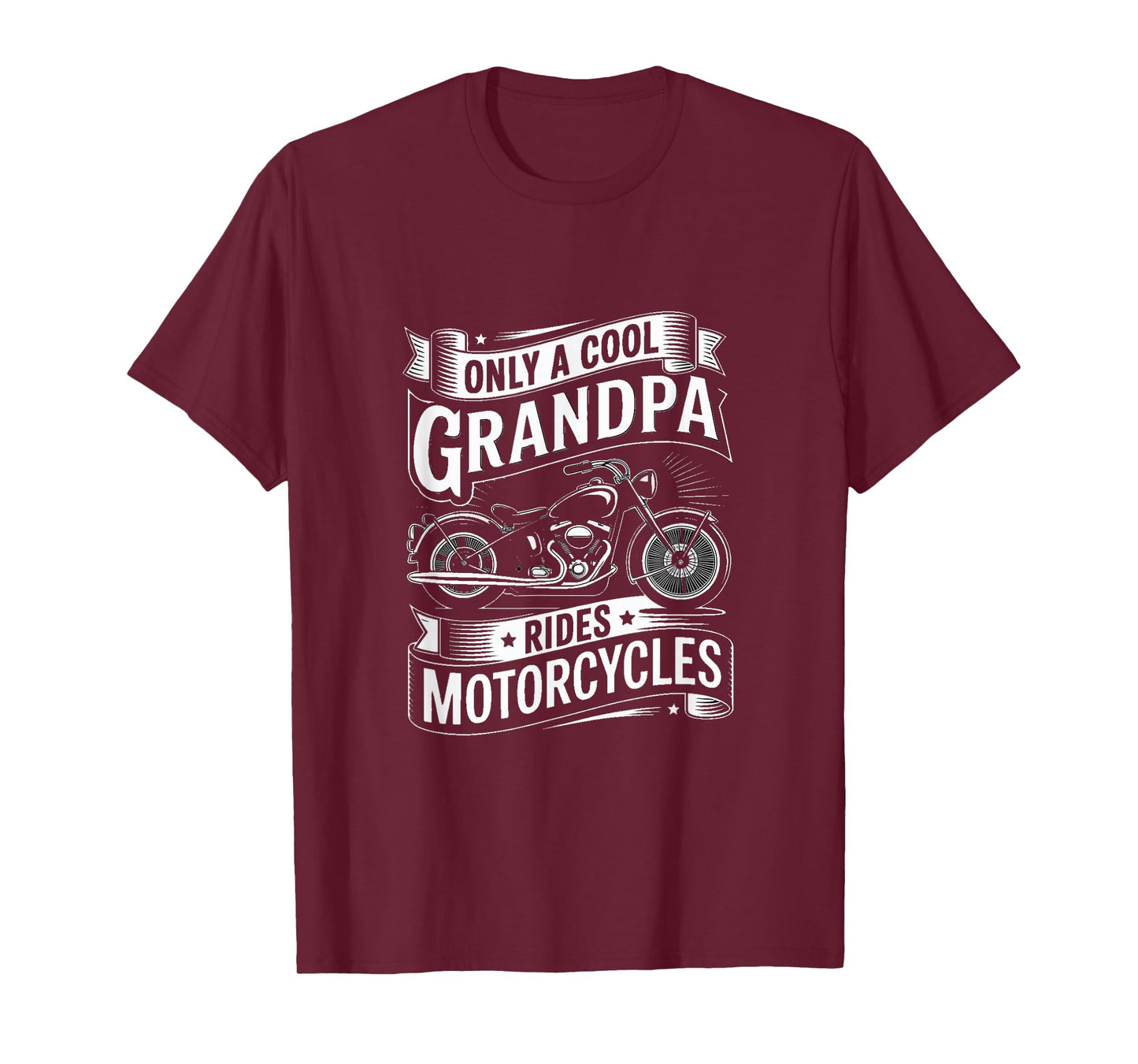 Only A Cool Grandpa Rides Motorcycles Biker T-Shirt