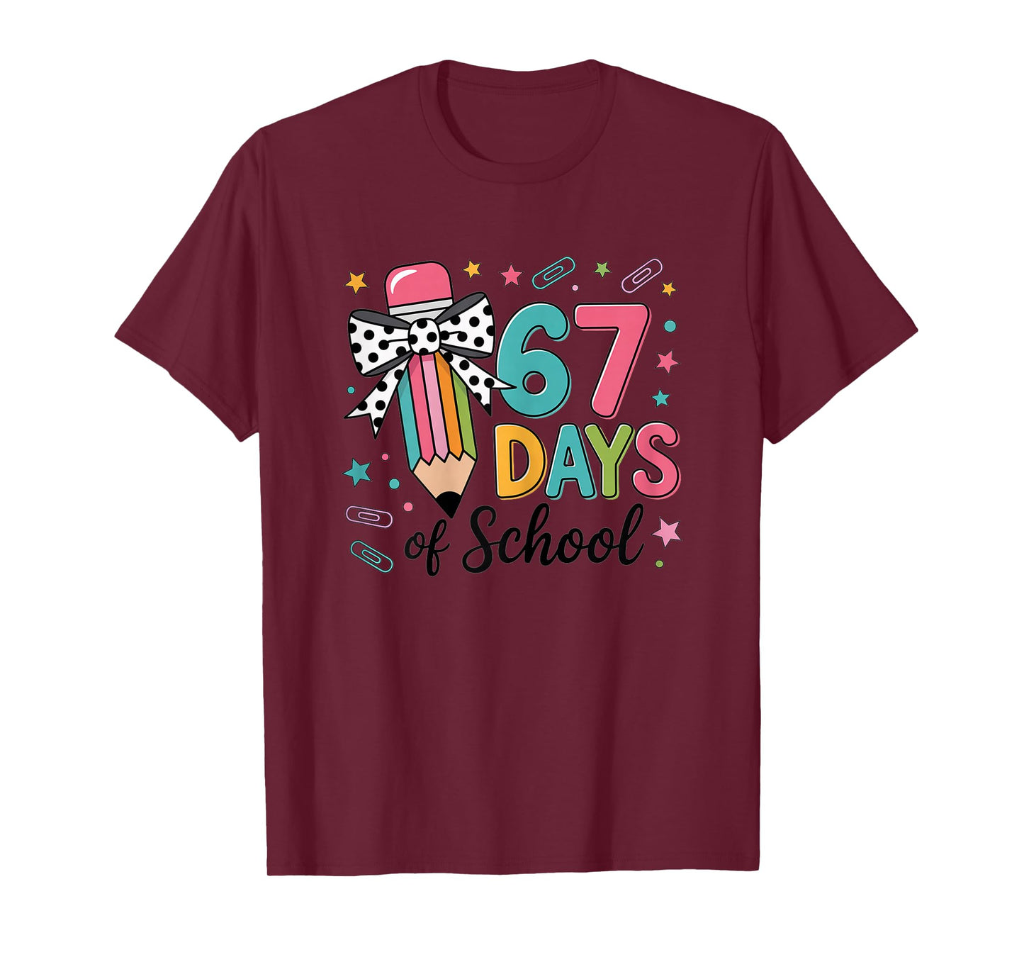 Six Seven 67 Days of School T-Shirt