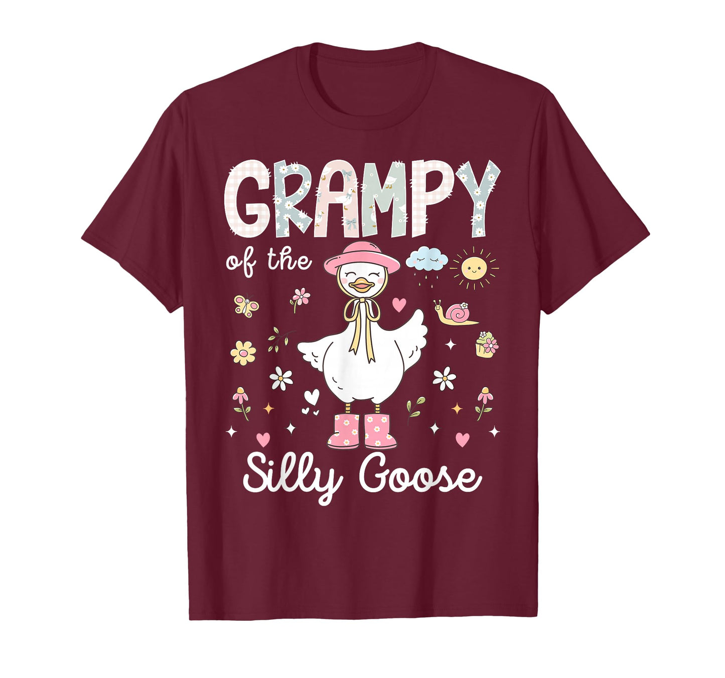 Grampy of The Silly Goose 1st Birthday Girl Family Matching T-Shirt