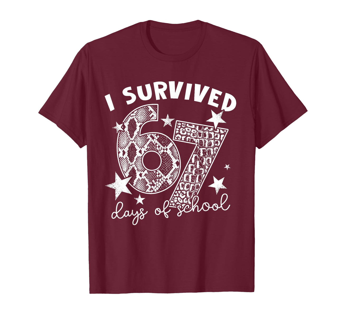I Survived 67 Days of School Snake, Alligator Reptile Animal T-Shirt