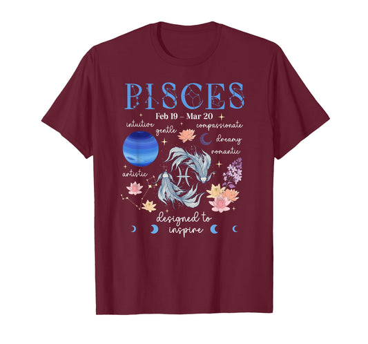 Pisces Facts Pisces Zodiac Sign Pisces Birthday T-Shirt