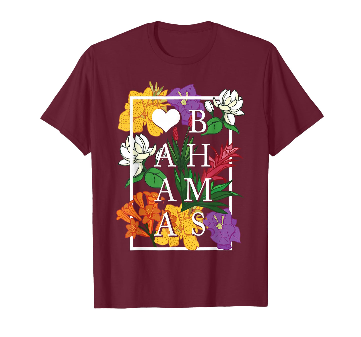 Bahamas Nassau Bimini Wildflower Pride Floral T-Shirt