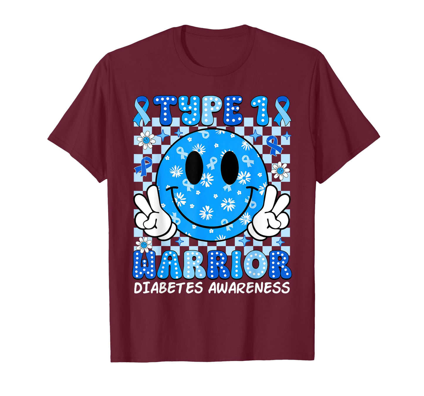 Diabetes Awareness Toddler Ribbon T1D Warrior Support Squad T-Shirt