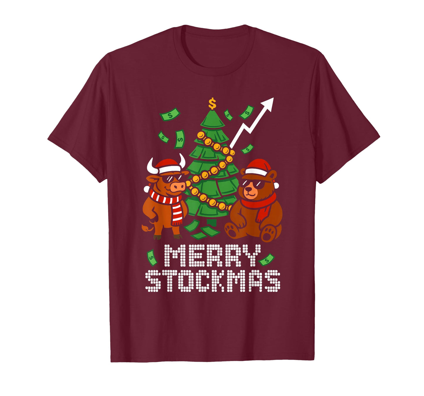 Investor Christmas Men Women Kids Funny Stock Market T-Shirt