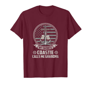 My Favorite Coastie Calls Me Grandma Flag US Coast Guard T-Shirt