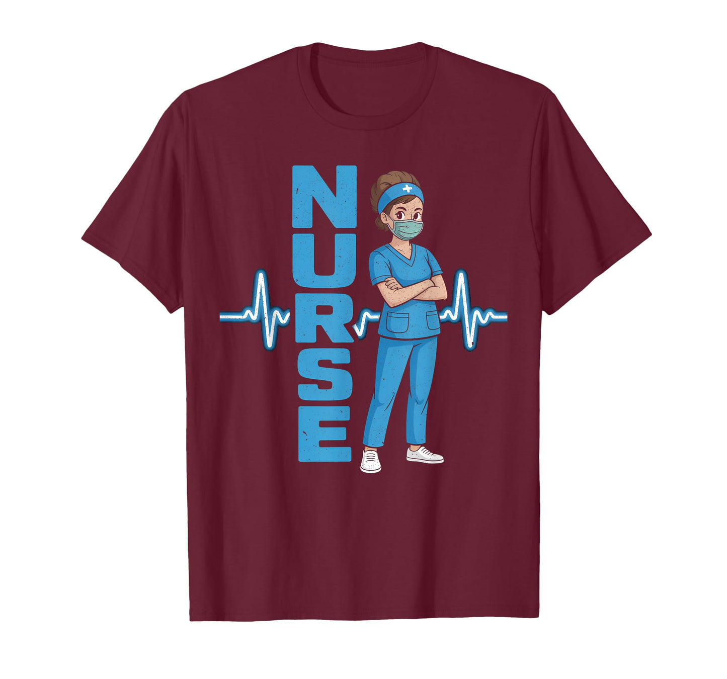 Nurse Uniform Face Mask Funny Nursing, Nurses Lover T-Shirt