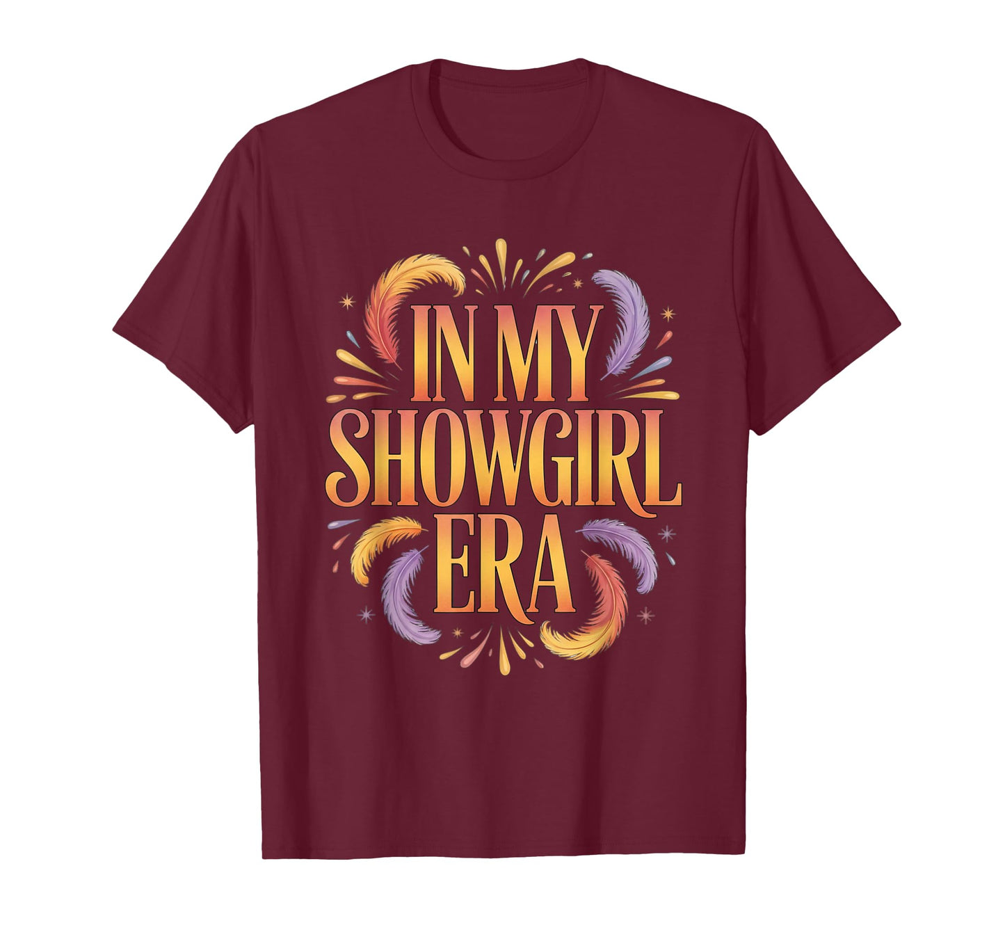 in My Showgirl Era Feather Sparkle Retro Style T-Shirt