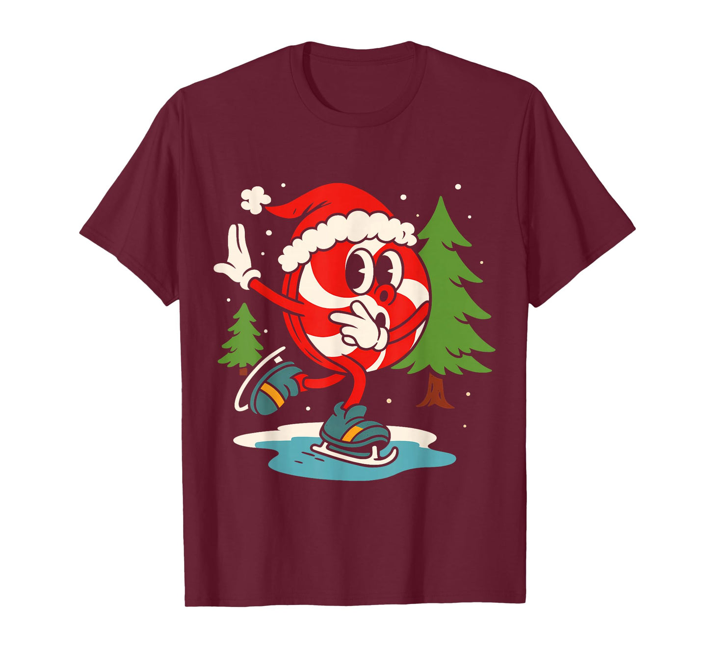 Christmas Peppermint Candy Cane Kids Boy Girl Funny Xmas Pjs T-Shirt