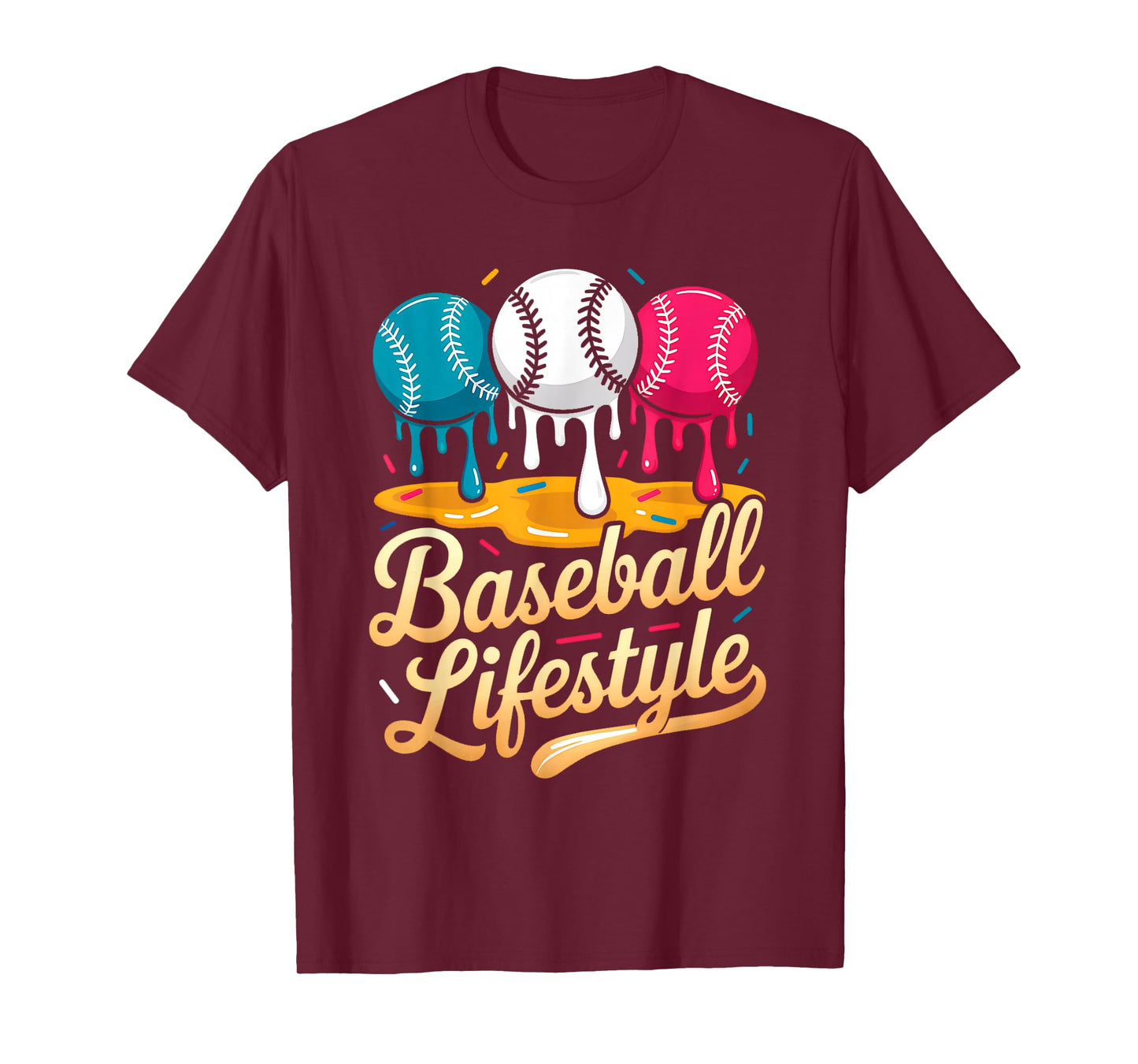 Baseball Lifestyle 101 Apparel Youth Baseball Drip Icecream T-Shirt