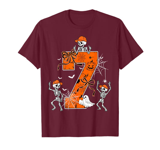 Six Seven Meme 6 7 Halloween Costume Dancing Skeleton T-Shirt