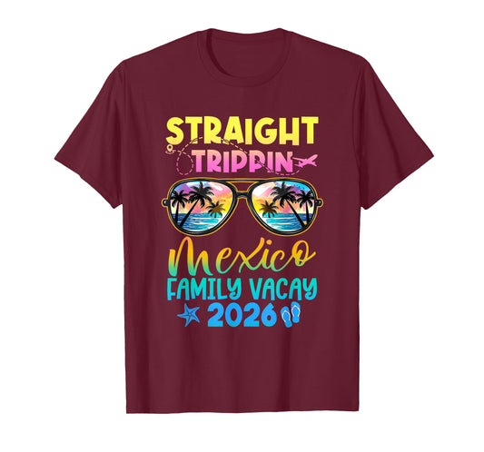 Family Vacation Mexico 2026 Summer Holiday Matching T-Shirt