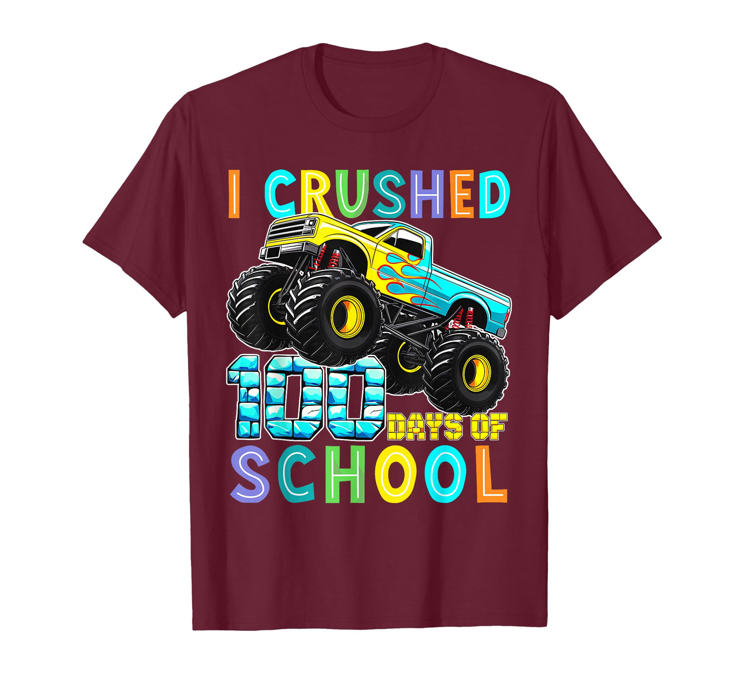 I Crushed 100th Day of School Kids Boys 100 Days of School T-Shirt