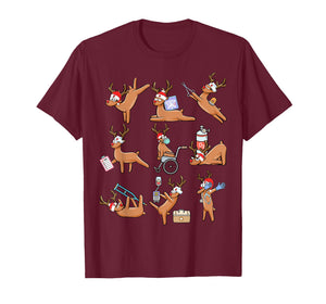 Christmas Reindeer Nurse Xmas Healthcare Workers Nursing T-Shirt