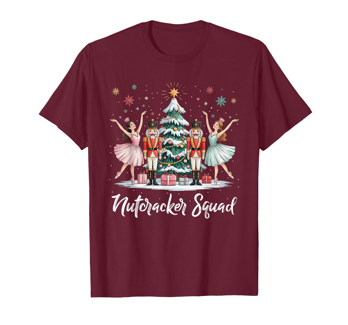 Christmas Nutcracker Squad Ballet Dance Women Kids Girls T-Shirt