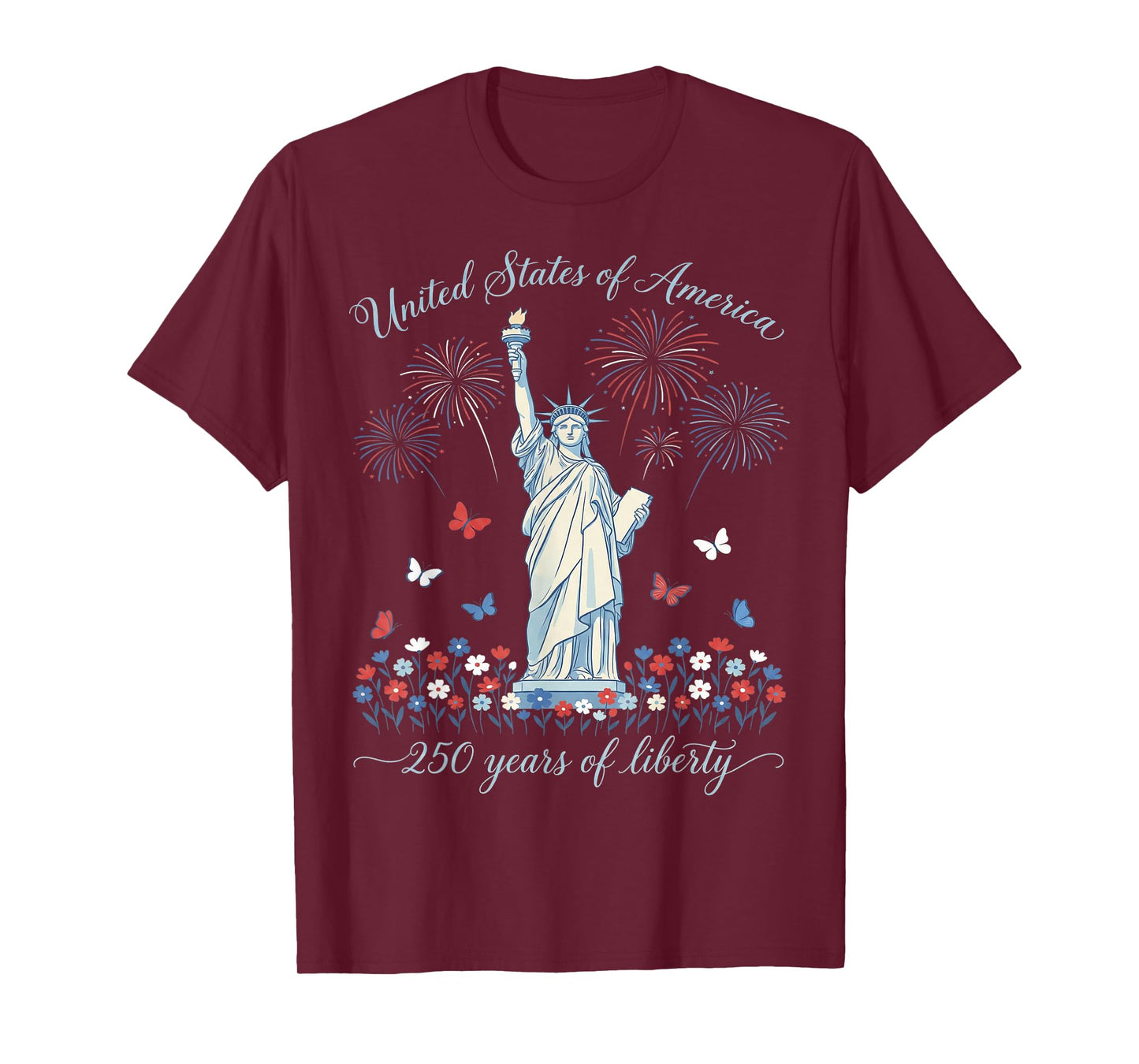 United States of America 250th Anniversary Women 4th of July T-Shirt
