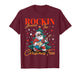 Rocking Around The Christmas Tree Santa Rock and Roll Guitar T-Shirt