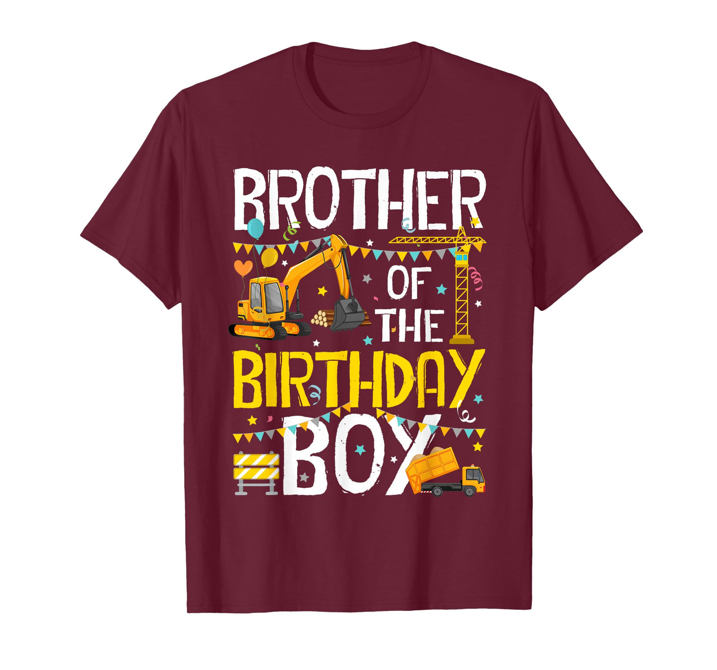Brother of The Birthday Boy Construction Worker Birthday T-Shirt