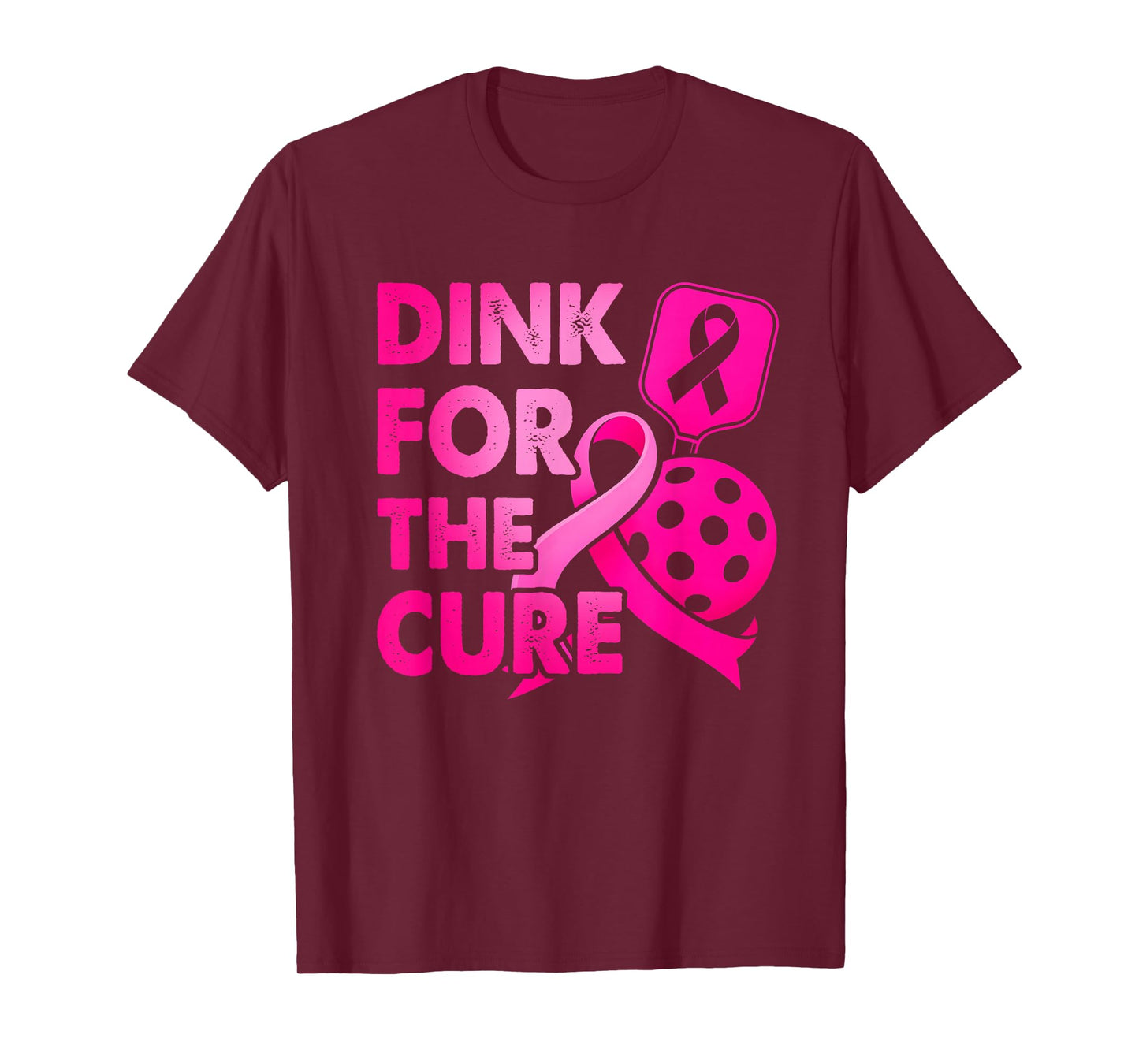 Pickleball Breast Cancer Awareness Pink Dink for The Cure T-Shirt