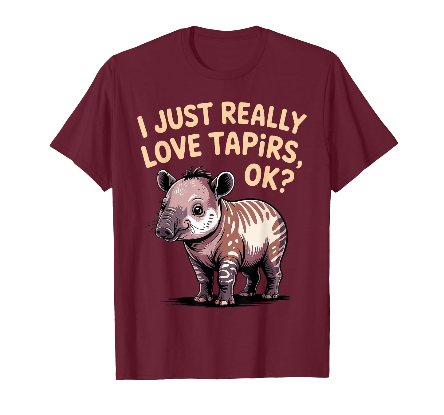 Funny Tapir Art for Men Women Zoo Animal Zookeeper Tapir T-Shirt