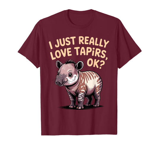 Funny Tapir Art for Men Women Zoo Animal Zookeeper Tapir T-Shirt