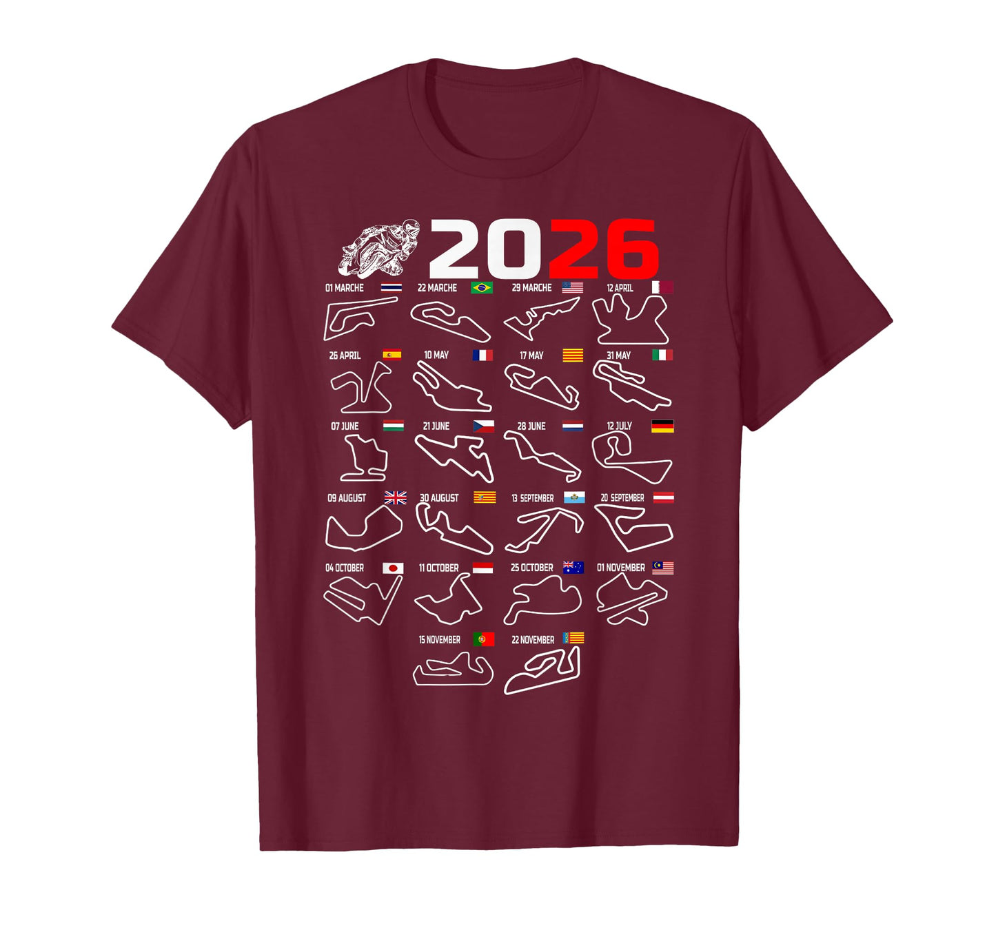 Sport Motorcycle Sportbike Moto 2026 Gp Racing T-Shirt