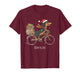 Doxycycline Pharmacy Funny Dachshund On Bicycle Christmas T-Shirt