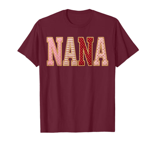 Mama Gifts Mother Love Grandma Hearts Valentine Nana T-Shirt